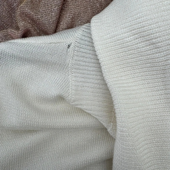 Women’s Sam Edelman TURTLE NECK MINI SWEATER DRESS color: Ecru / size: SMALL - Picture 4 of 6